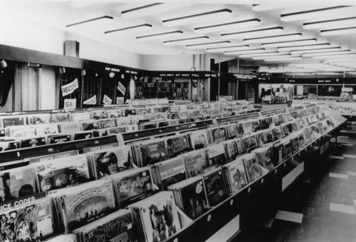 hmv 363 Oxford Street, London - Interior of store late 1960s or early 1970s